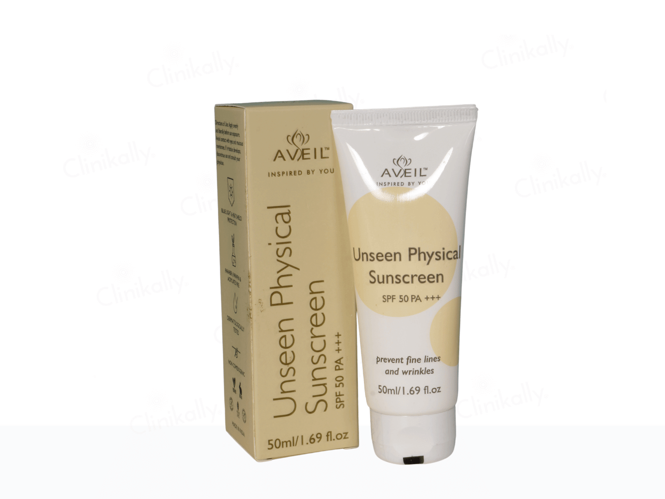 Aveil Unseen Physical Sunscreen SPF 50 PA+++ - Clinikally