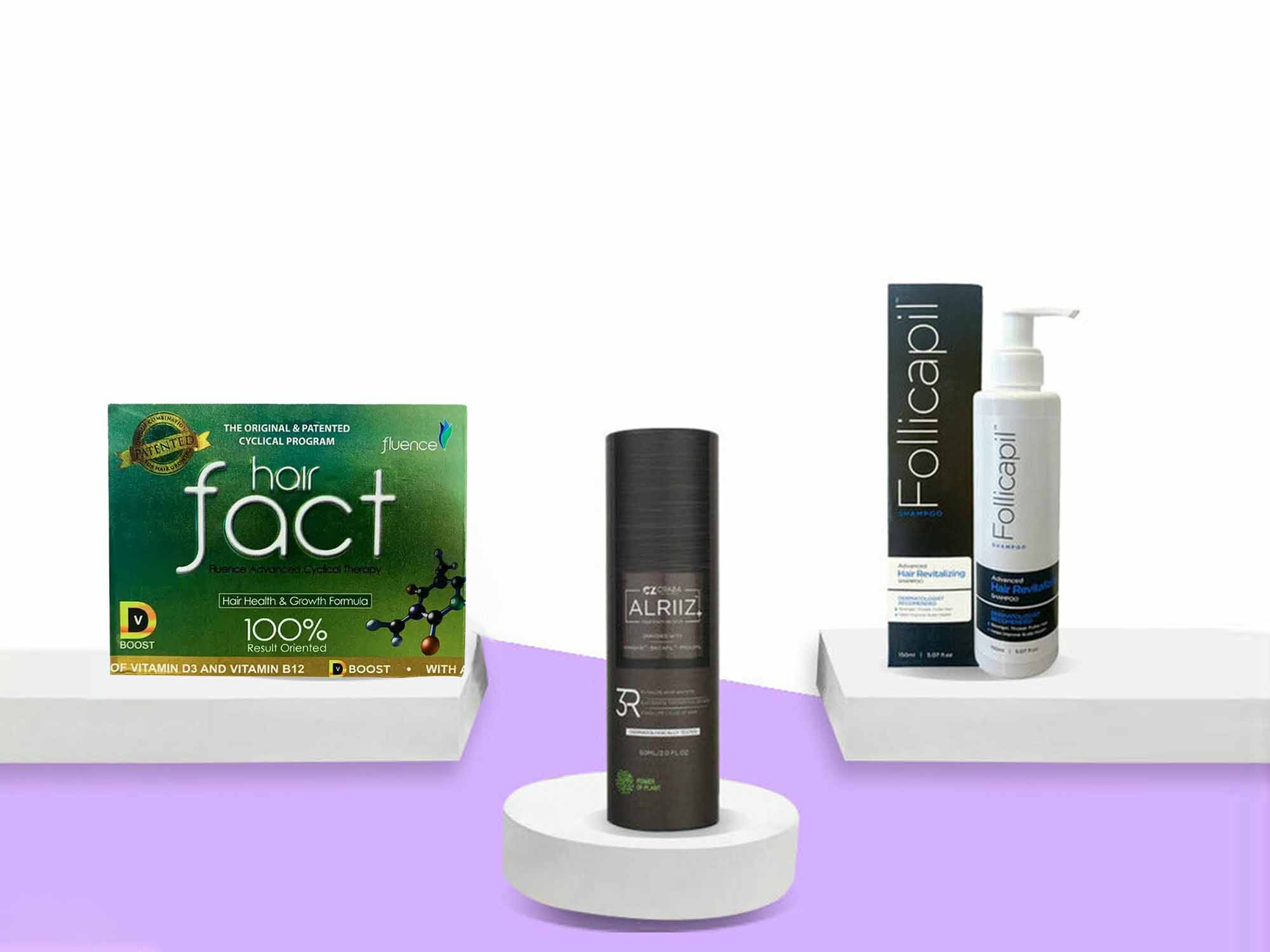 Customised Hair Fall Control Kit: Aclaris, Alriiz, and Hair Fact (Unisex) - Clinikally