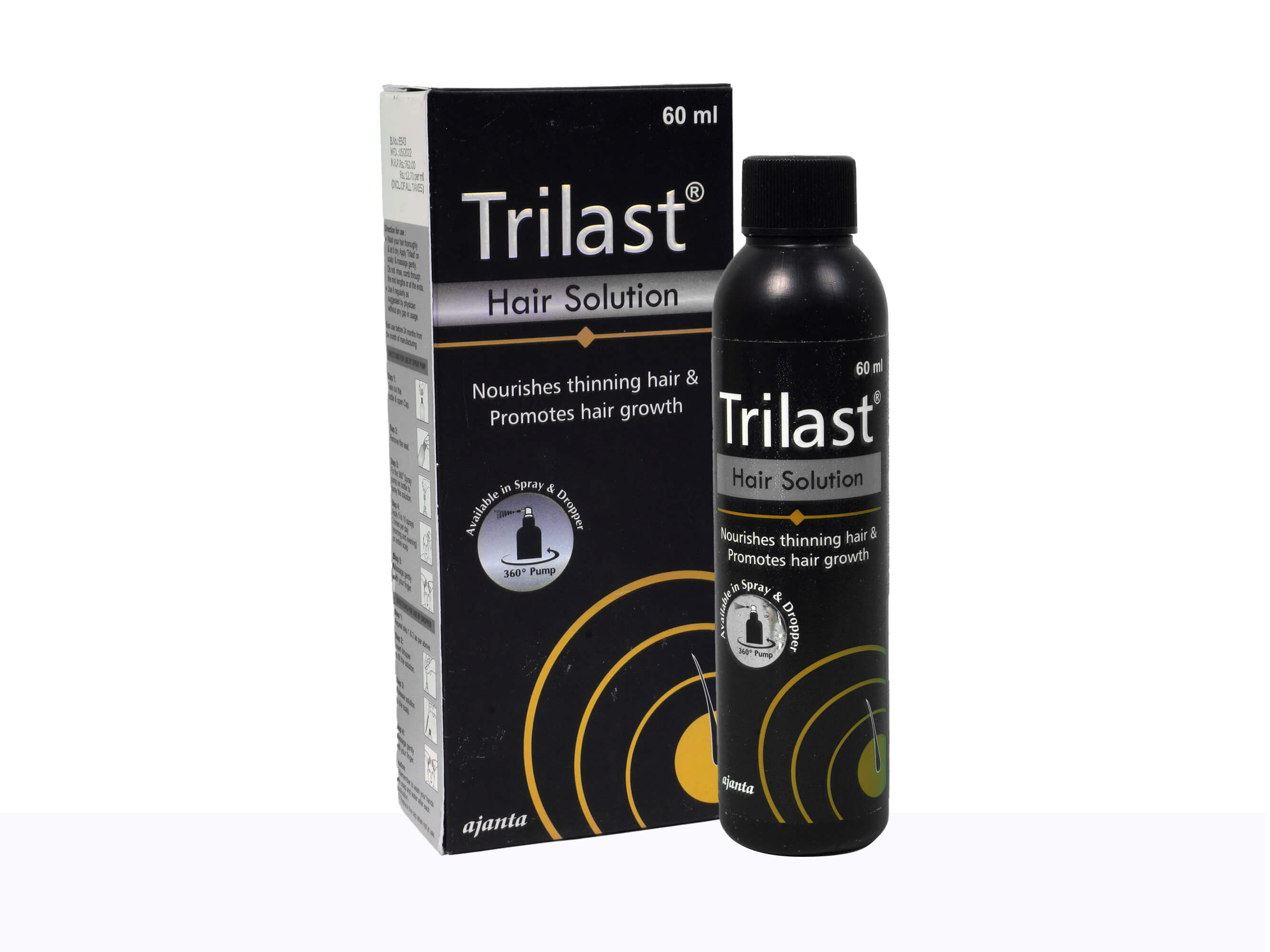 Trilast Hair Solution (Spray & Dropper) - Clinikally