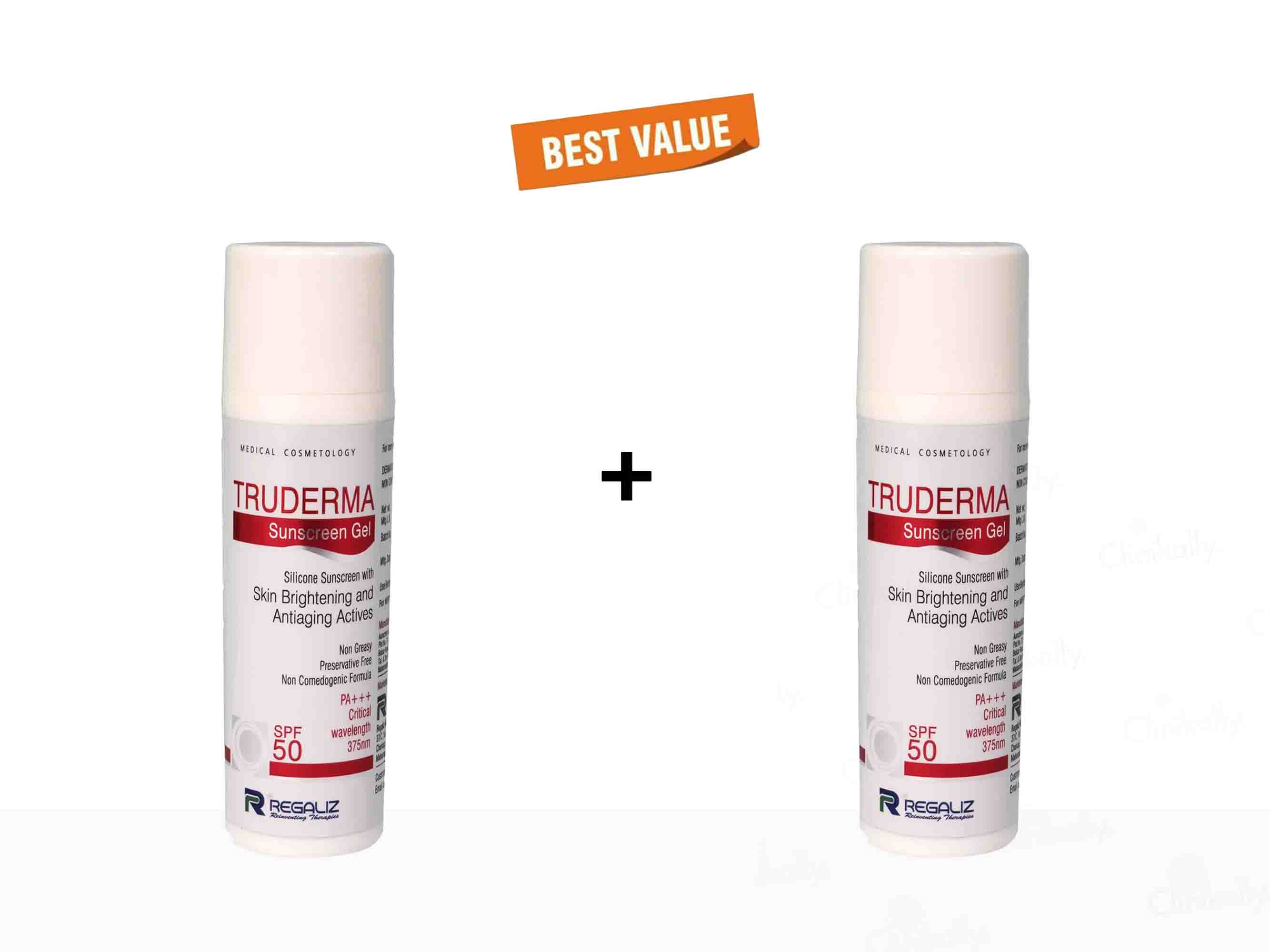 Truderma sunscreen gel spf50 PA+++ - Clinikally